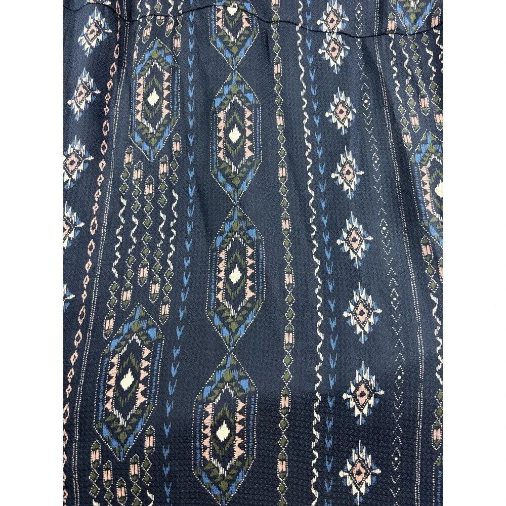Haute Hippie Tribe Luna Navy Boho Wrap Dress - Picture 10 of 14